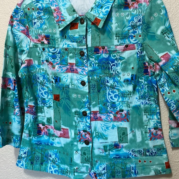 Kak Tus Women's Vintage Printed Jacket. Very Good Condition. Size M. - Picture 4 of 11